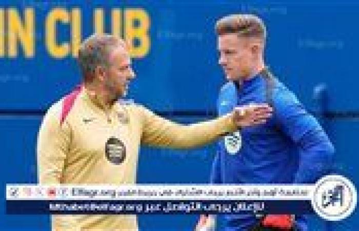 هانز فليك يزف خبرًا سارًا لجماهير برشلونة بشأن تير شتيجن