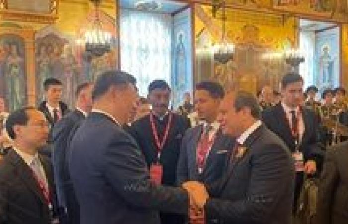 ترحيب كبير بين الرئيس السيسي ونظيره الصيني