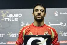 طاهر محمد طاهر يحصد جائزة أفضل لاعب في مباراة الأهلي وزد